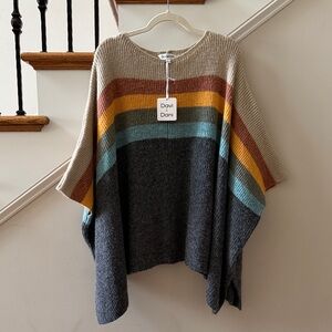 DAVI & DANI Sweater Poncho – Size L – Multicolor